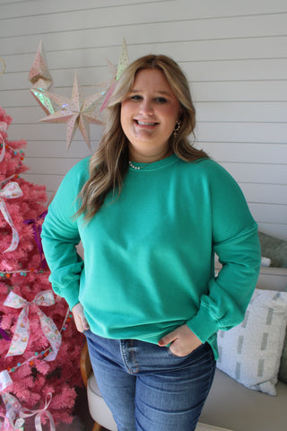Festive Favorite Pullover • Kelly Green - PLUS