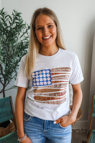 Take Me Out To The Ballgame Graphic Tee • Ash Grey
