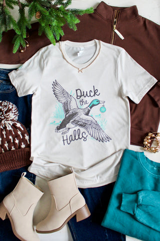 Duck The Halls Graphic Tee • Latte