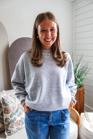 Cozy Crewneck Pullover • Heather Grey