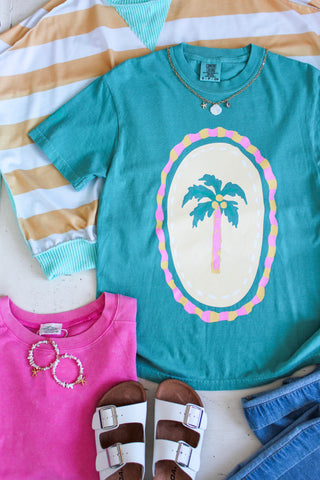 On Island Time Graphic Tee • Seafoam