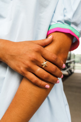 Seas The Day Starfish Ring • Gold