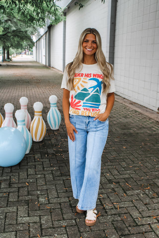 Under His Wings You Will Find Refuge Graphic Tee • Cream