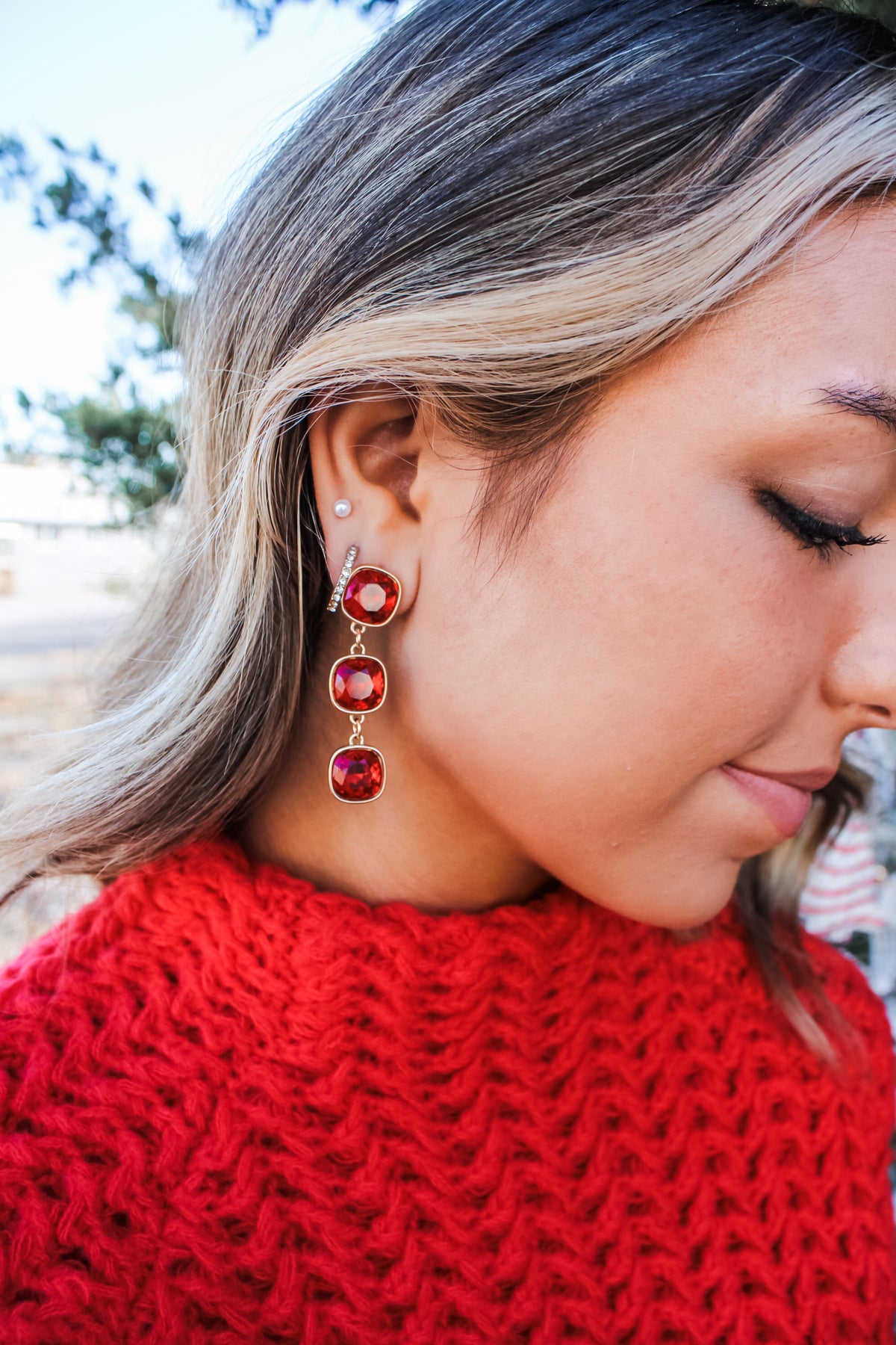 Believe In The Magic Earrings • Ruby