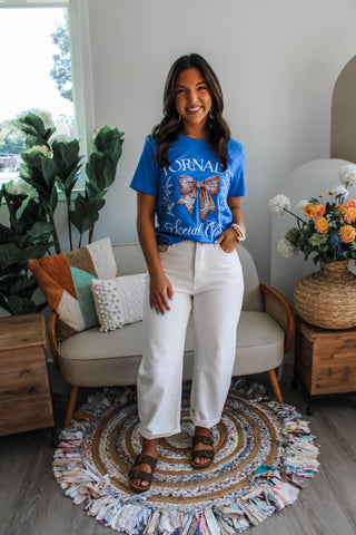 Tornado Social Club Graphic Tee • Heather Blue - FINAL SALE