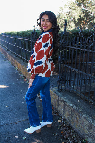 Beyond Compare • Brick/Navy - FINAL SALE