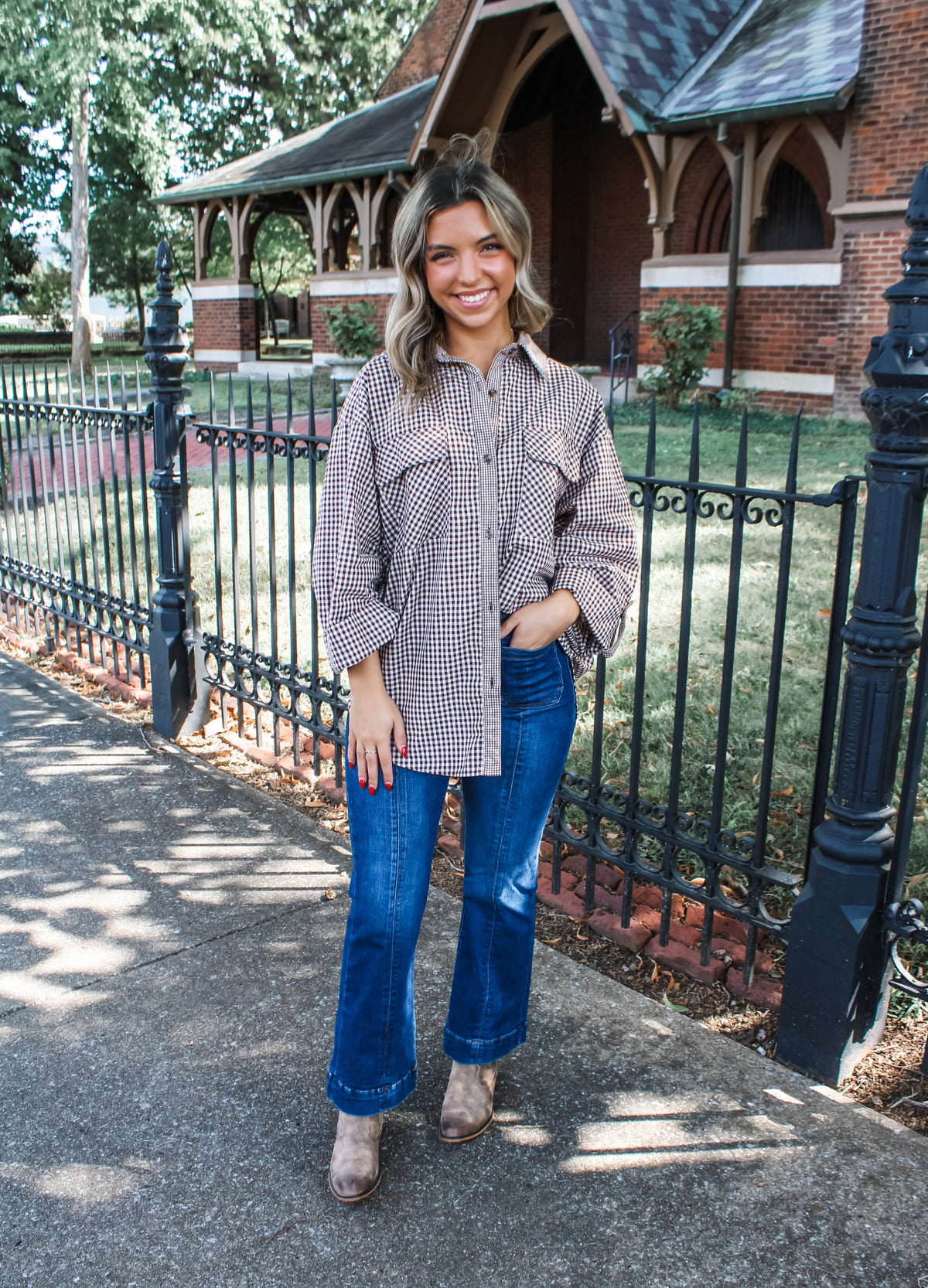 Game Changer Gingham Shirt • Brown