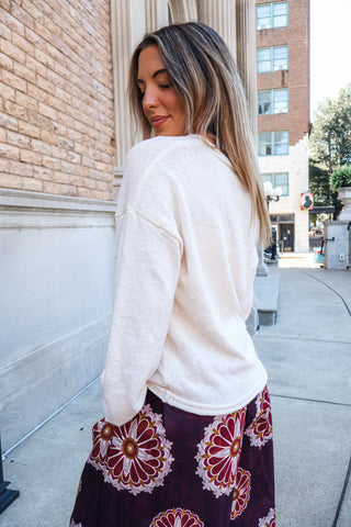 Tone & Texture Sweater • Cream