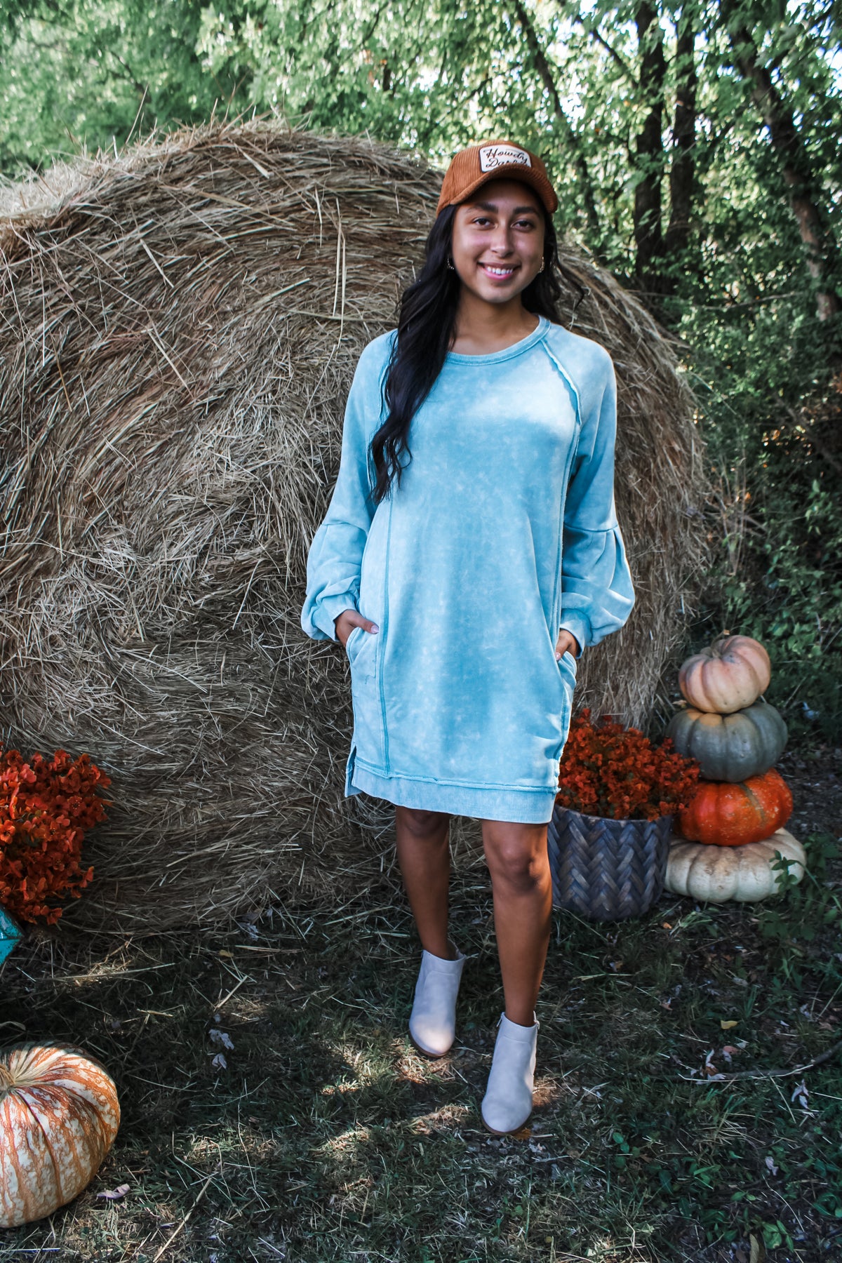 Stories To Tell Pocket Dress • Light Teal