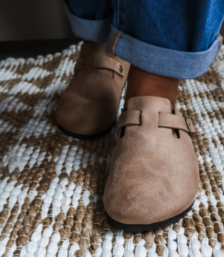 Bowen Buckle Clog • Taupe