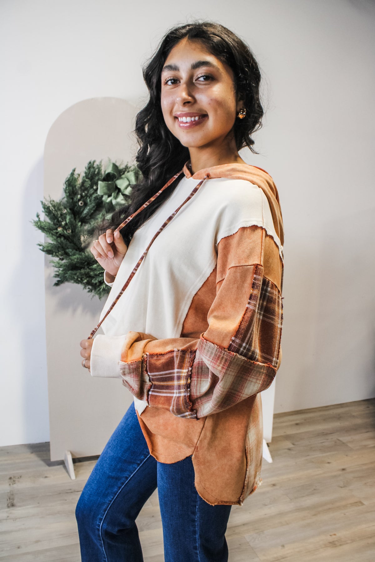 Gather Together Patchwork Pullover • Plaid Multi