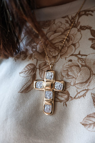 Change Is Beautiful Cross Necklace • Gold