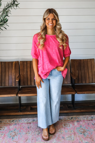 Warm Breeze Pocket Top • Pink