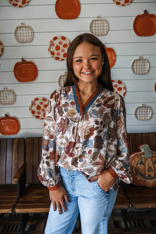 Leaf Peeping Season • Rust/Blue