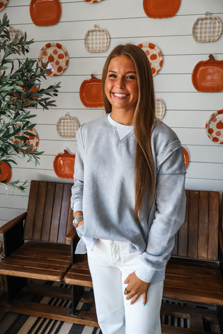 Campfire Crush Pullover • Cement