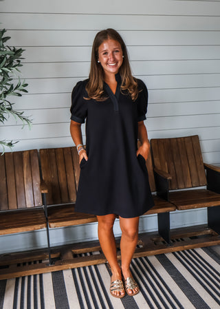 Dinner Dates Pocket Dress • Black