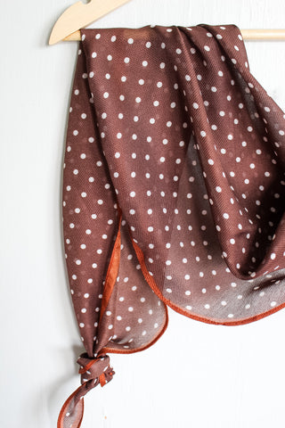 Dotted Darling Sheer Scarf • Brown