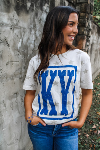 Kentucky Downs Star Print Graphic Tee • Heather Oatmeal
