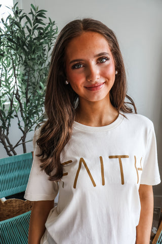 A Simple Faith Graphic Tee • Cream