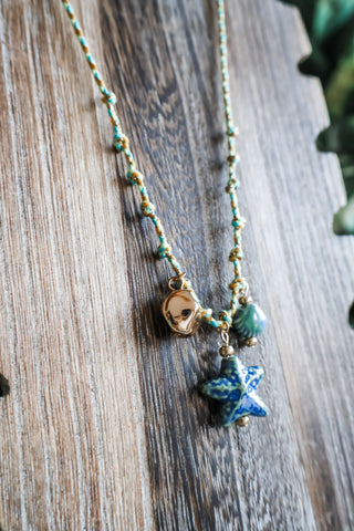 Island Breeze Braided Necklace • Lime