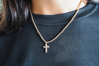 Inner Sparkle Cross Necklace • Gold