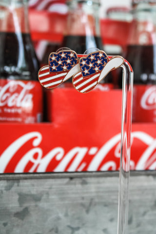 American Cowgirl Enamel Earrings • Gold