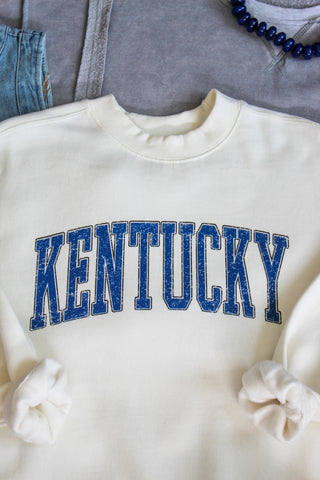 Bluegrass State Mock Neck Sweatshirt • Ivory