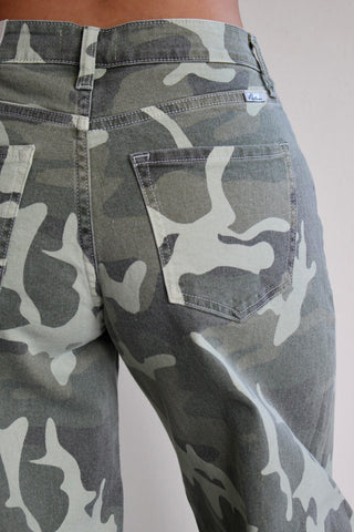 Sage High Rise Horseshoe Jean • Camo