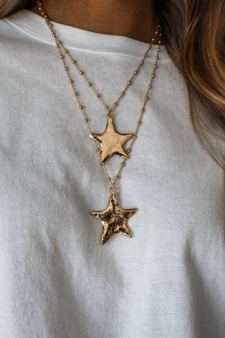 Shooting Stars Layered Necklace • Gold
