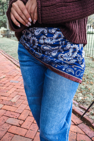 Paisley Perfection Silk Scarf • Blue Multi