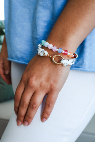 Cute & Carefree Bracelet Set • White Muti