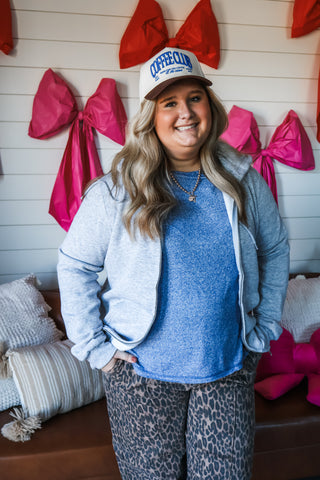 Sprint Into Spring Hoodie • Heather Grey - PLUS