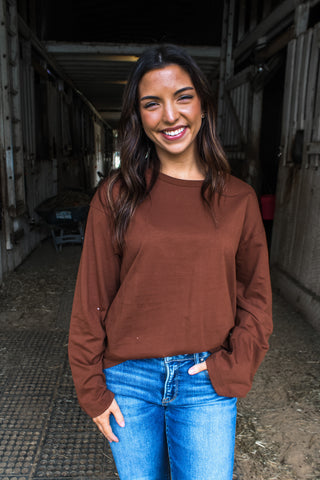 Easy Essential Crewneck • Chocolate