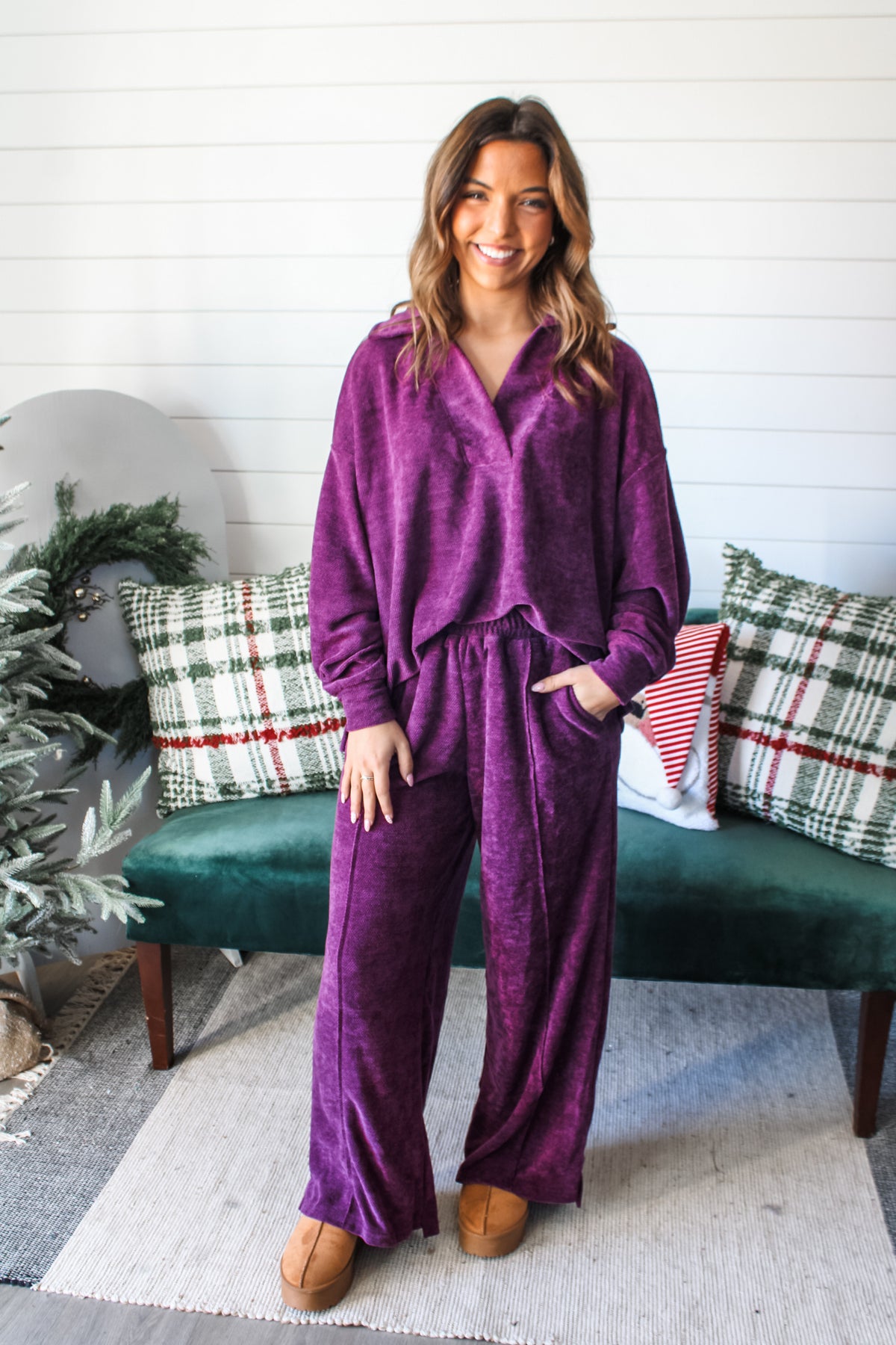 Pretty Cozy Chenille Pullover • Purple