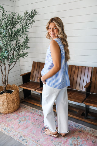 Seaside Escape • Blue Stripes