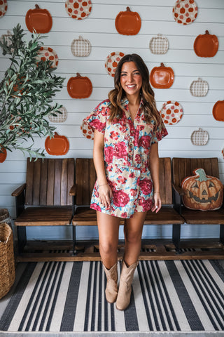 Autumn Romance Denim Top • Tan