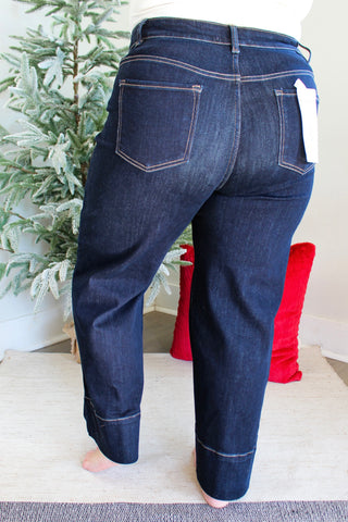 Kelsea Trouser Jean | Tummy Control • Solid Dark - PLUS