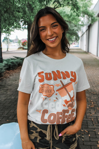 Sunny With A Chance Of Coffee Graphic Tee • Natural