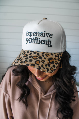 Expensive & Difficult Trucker Hat • Leopard