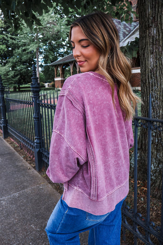 Riley Mineral Pullover • Wine