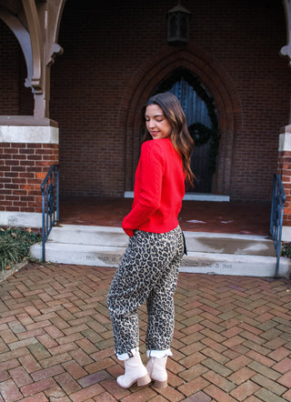 Timeless Classic Cardigan Sweater • Red