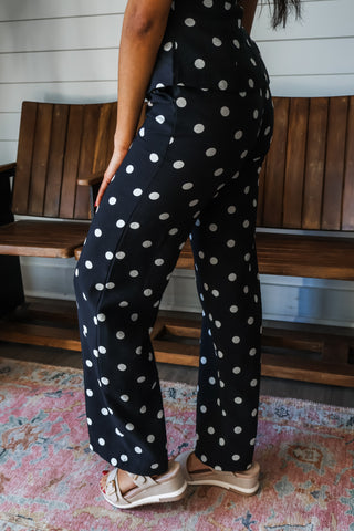 Polka Dot Chic Pant Set • Black - FINAL SALE