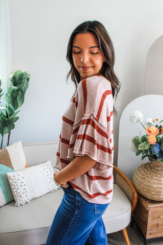 Get In Line • Mocha Stripe - FINAL SALE