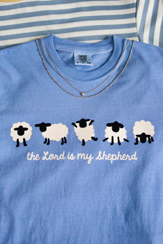 The Lord Is My Sheperd Graphic Tee • Blue
