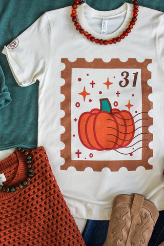 Spooky Season Stamp Graphic Tee • Cream