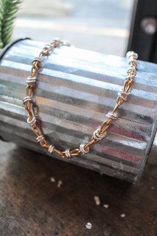 Mix & Mingle Chain Link Necklace • Silver/Gold