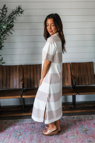 Summer days + Double plays • beige dress