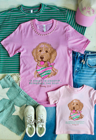 A Sweet Friendship Refreshes The Soul Graphic Tee • Pink