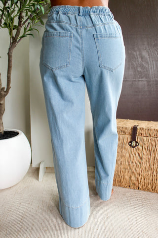 Merida Seamed Wide Leg • Light Wash