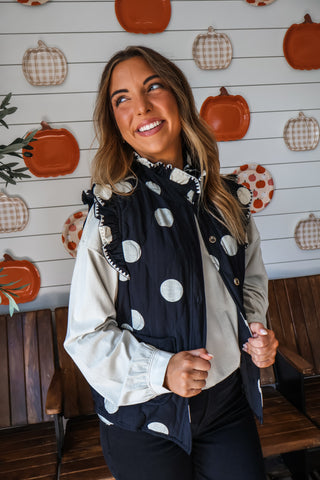 Spot-On Style Dotted Vest • Black